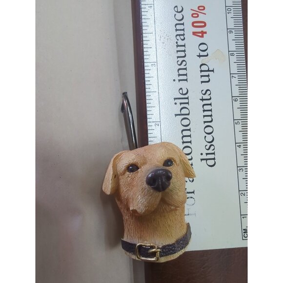 Set of 12 Labrador Retriever Shower Curtain Hooks Black Brown & Blonde Labs - Picture 9 of 14